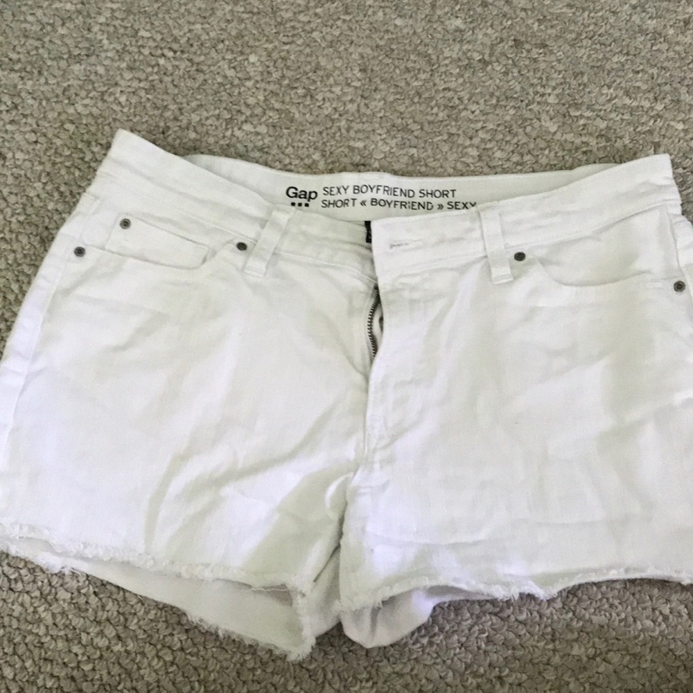 Gap white denim shorts